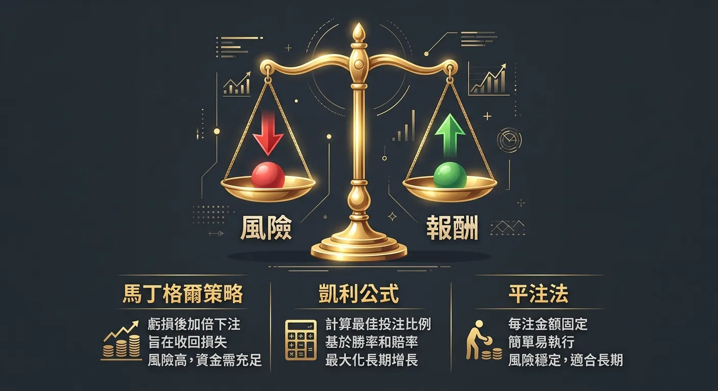2026 博弈投注策略完整分析：馬丁格爾、凱利公式與平注法的資金風險比較