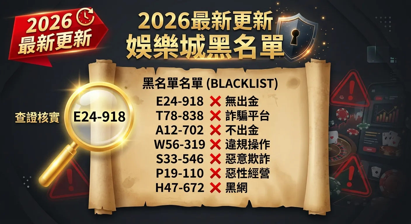 2026 娛樂城黑名單總整理：最新黑網名單與辨識方法完整公開