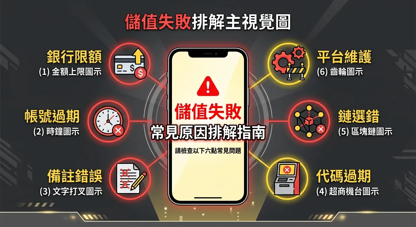 娛樂城為什麼儲值不了？2026 六大原因與排解方法完整教學