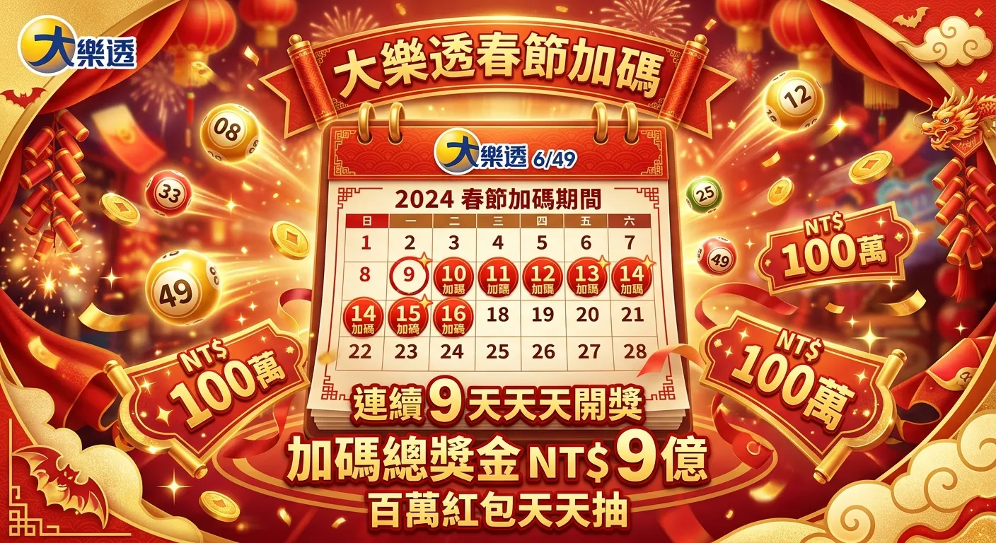 大樂透加碼時間與春節加碼｜2026 活動日期、規則與對獎方式完整整理