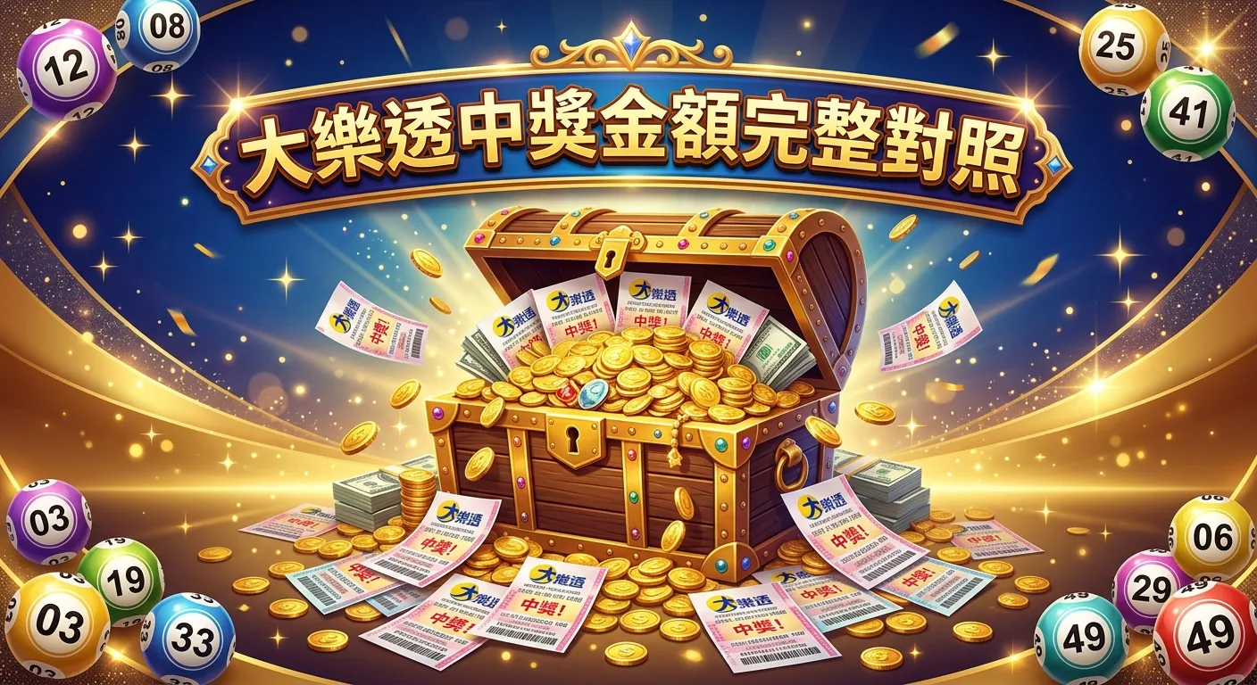 2026 大樂透中獎金額對照：中 2 個、3 個號碼各多少錢？