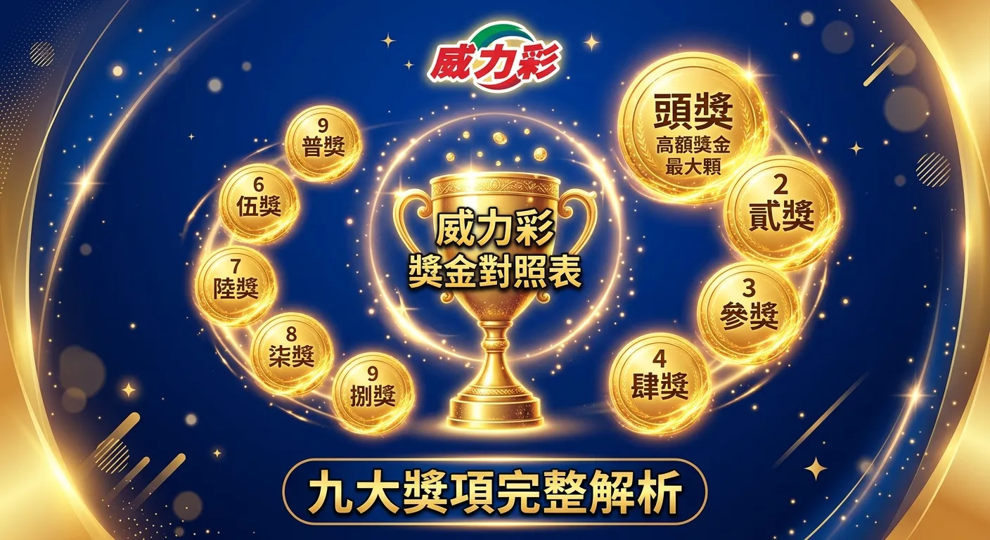 威力彩中獎金額完整對照表：2026 從頭獎到普獎一次看懂