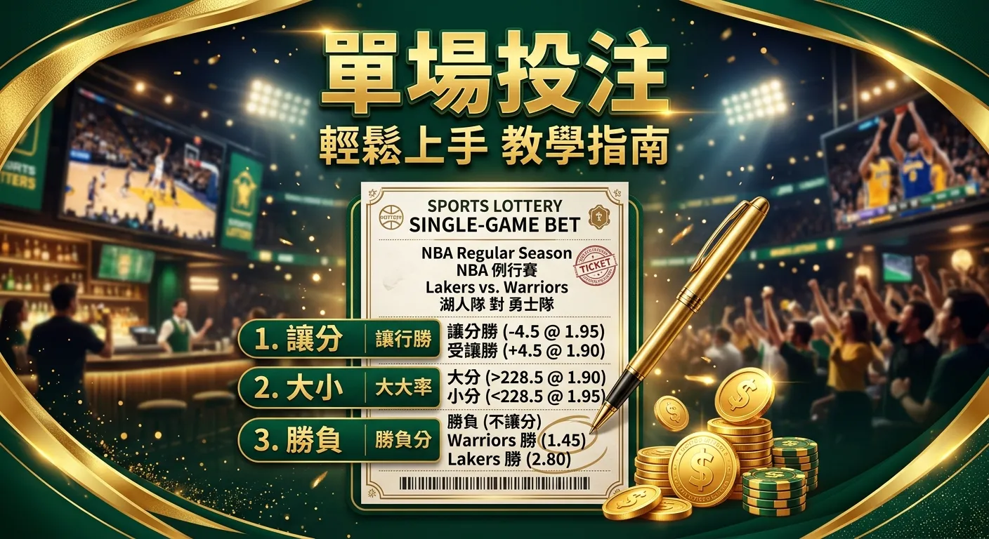 運彩單場投注教學｜2026 玩法規則、賠率計算與實戰範例完整解析