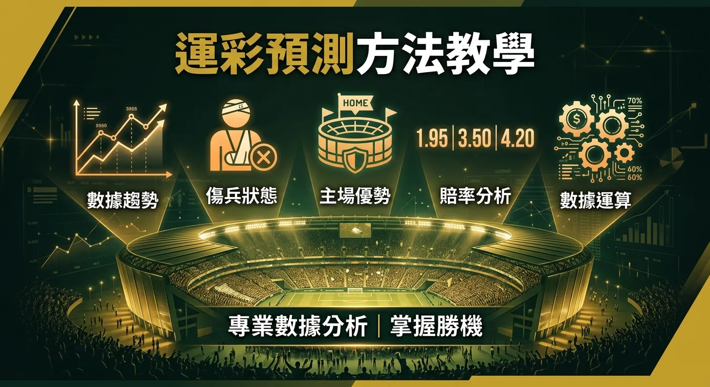 運彩預測怎麼做？2026 五大賽事分析方法與數據判讀教學