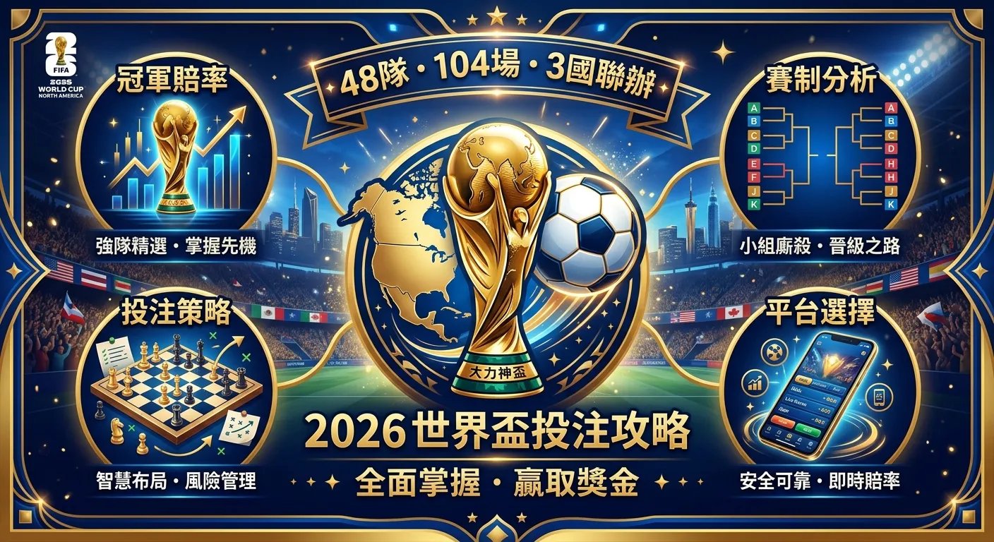 2026 世界盃足球賽投注攻略：冠軍賠率、投注策略與觀賽重點